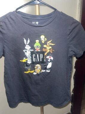 GAP Charcoal Looney Tunes Graphic Short Sleeve Tee